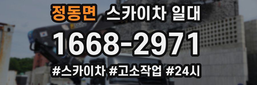 정동면 스카이차 일대