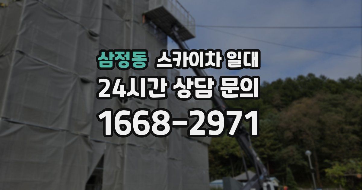 삼정동 스카이차 일대