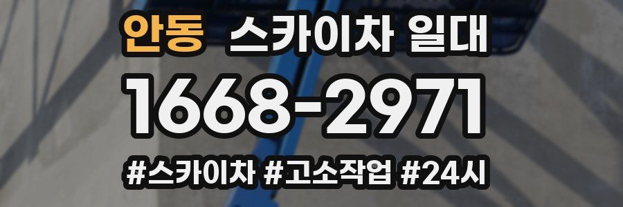 안동 스카이차 일대