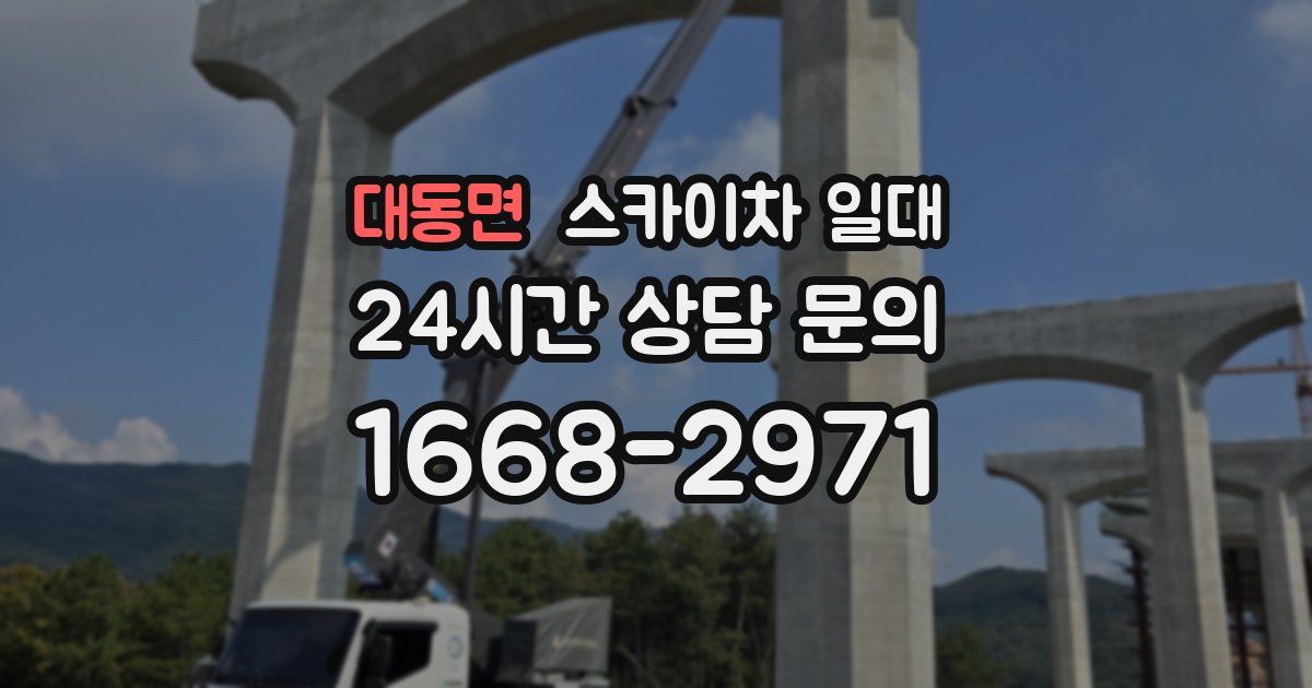 대동면 스카이차 일대