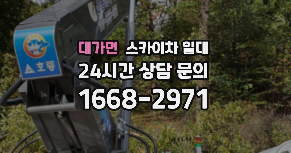 대가면 스카이차 일대