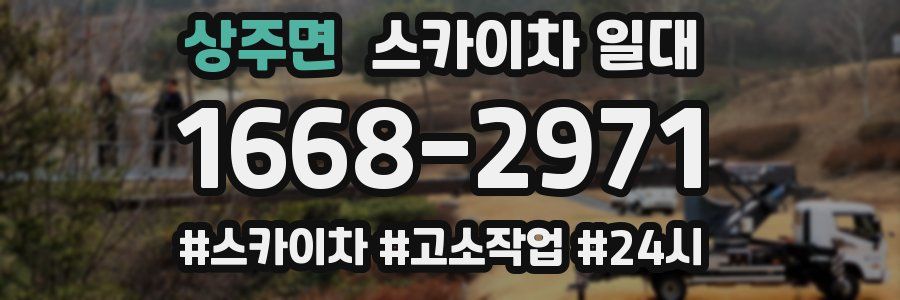 상주면 스카이차 일대
