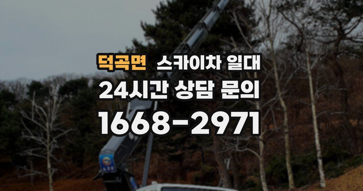 덕곡면 스카이차 일대