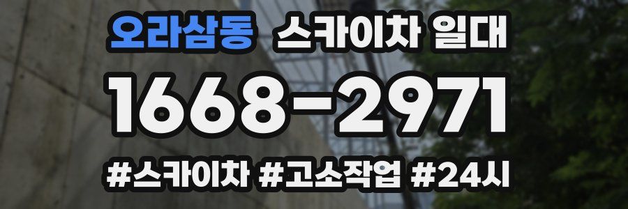 오라삼동 스카이차 일대