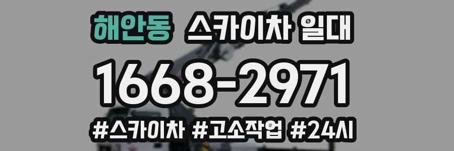 해안동 스카이차 일대