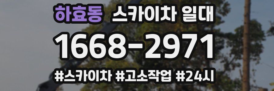 하효동 스카이차 일대
