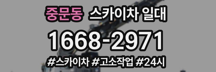 중문동 스카이차 일대