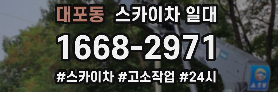 대포동 스카이차 일대