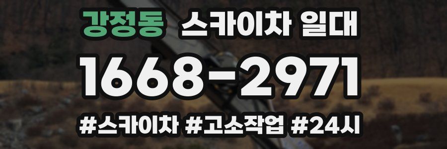 강정동 스카이차 일대