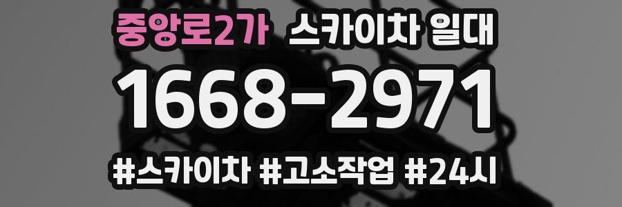 중앙로2가 스카이차 일대