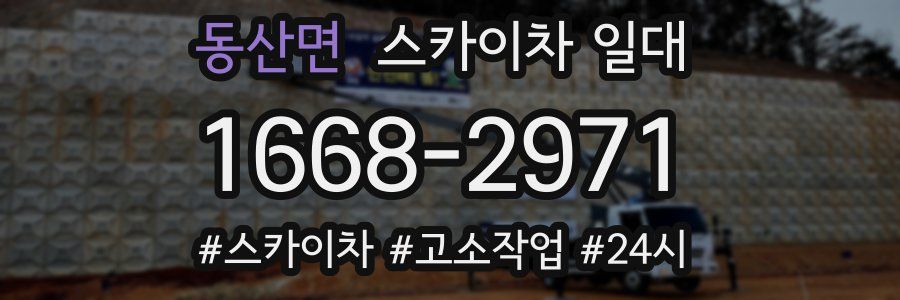 동산면 스카이차 일대