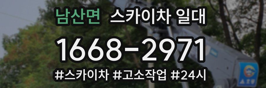 남산면 스카이차 일대
