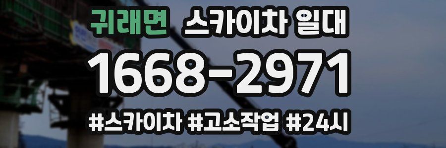 귀래면 스카이차 일대