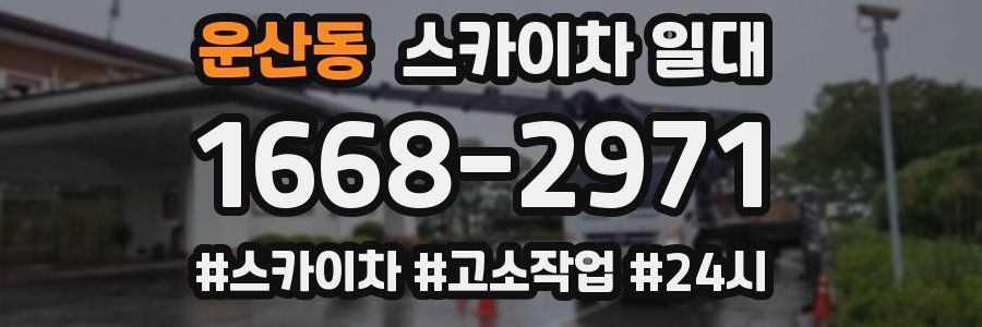 운산동 스카이차 일대