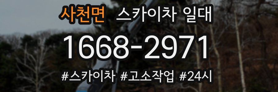 사천면 스카이차 일대