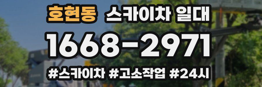 호현동 스카이차 일대