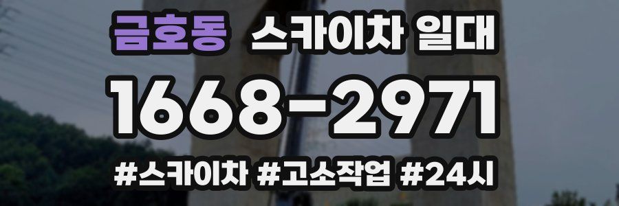 금호동 스카이차 일대