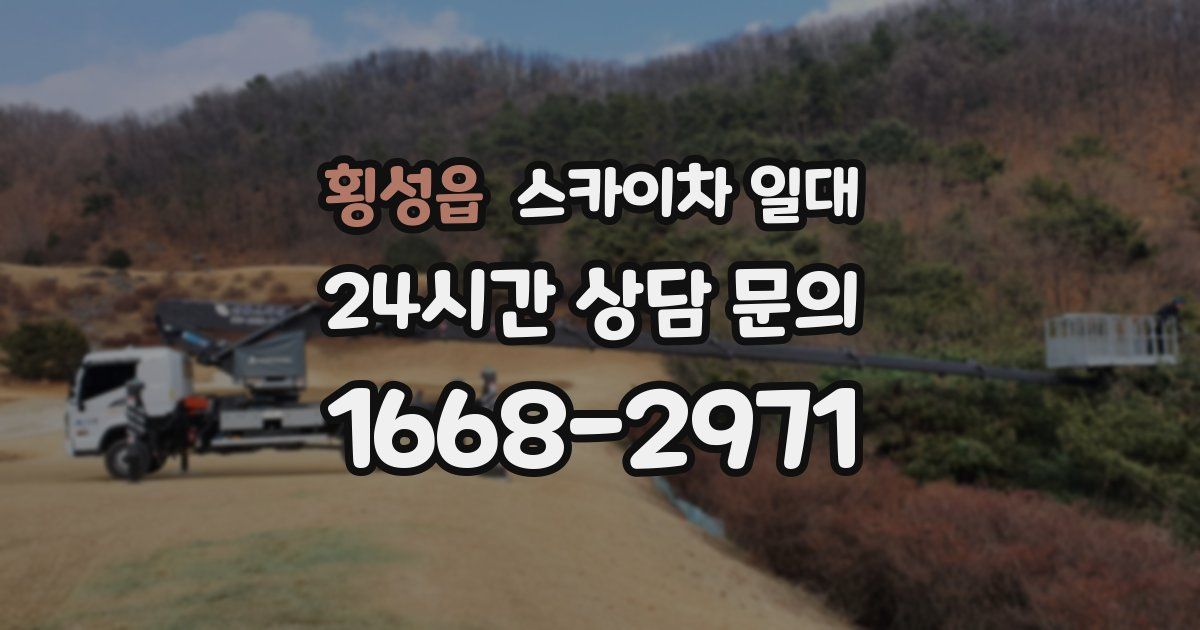 횡성읍 스카이차 일대