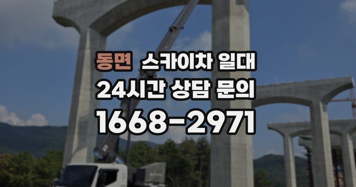 동면 스카이차 일대