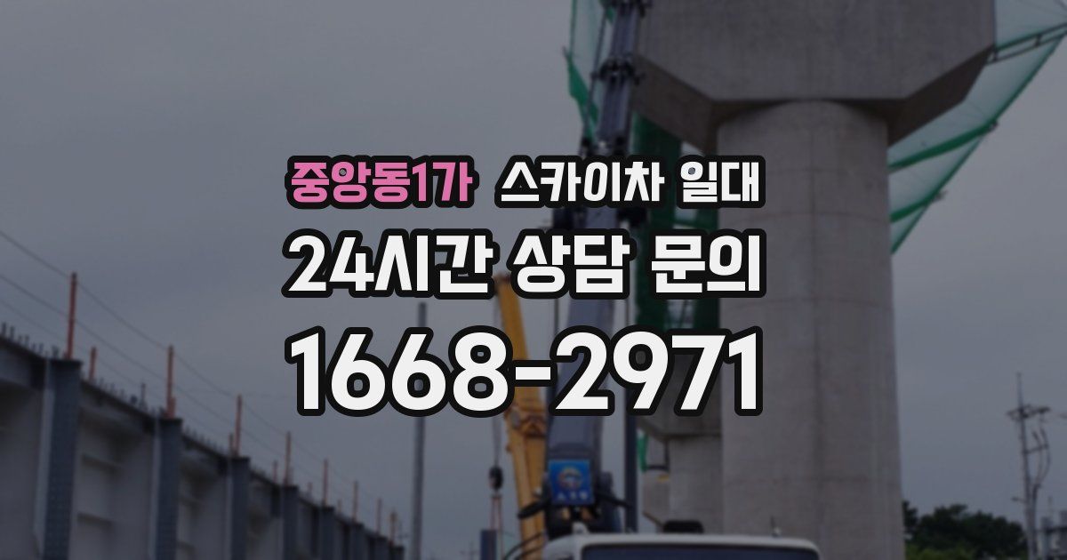 중앙동1가 스카이차 일대