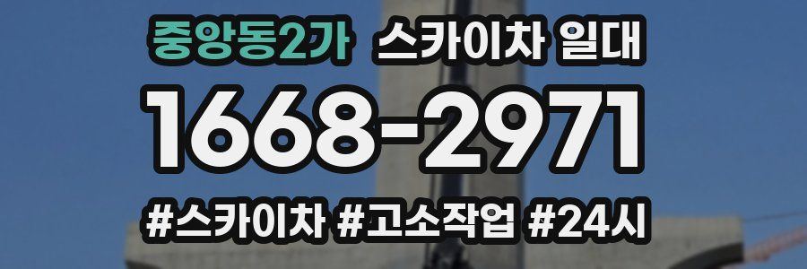 중앙동2가 스카이차 일대