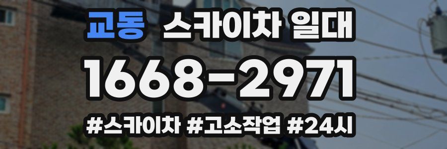 교동 스카이차 일대