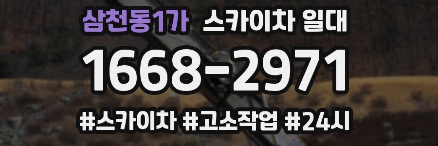 삼천동1가 스카이차 일대