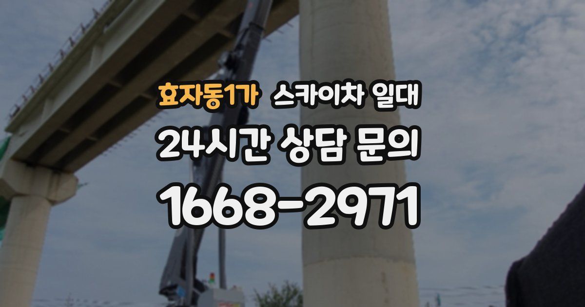 효자동1가 스카이차 일대