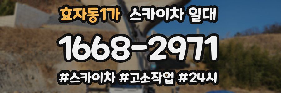 효자동1가 스카이차 일대