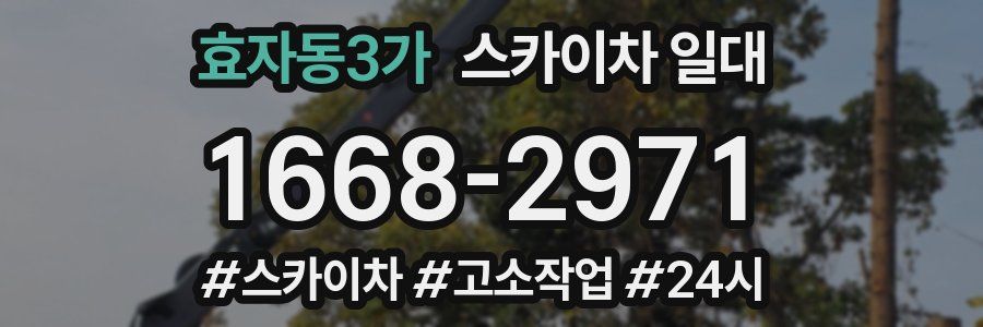 효자동3가 스카이차 일대