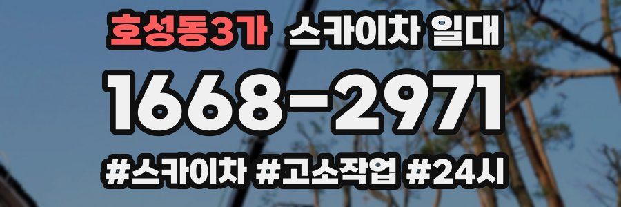 호성동3가 스카이차 일대