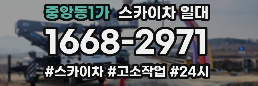 중앙동1가 스카이차 일대