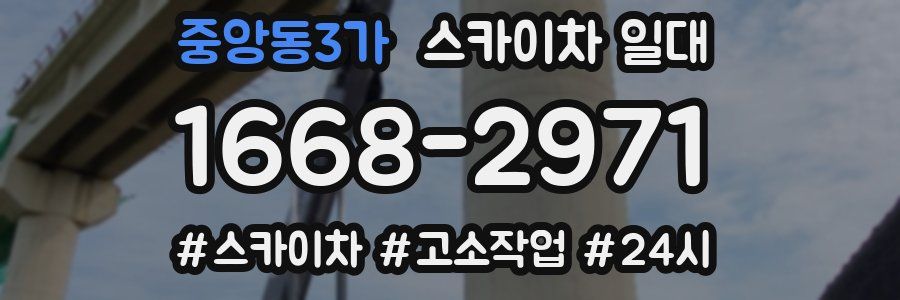 중앙동3가 스카이차 일대