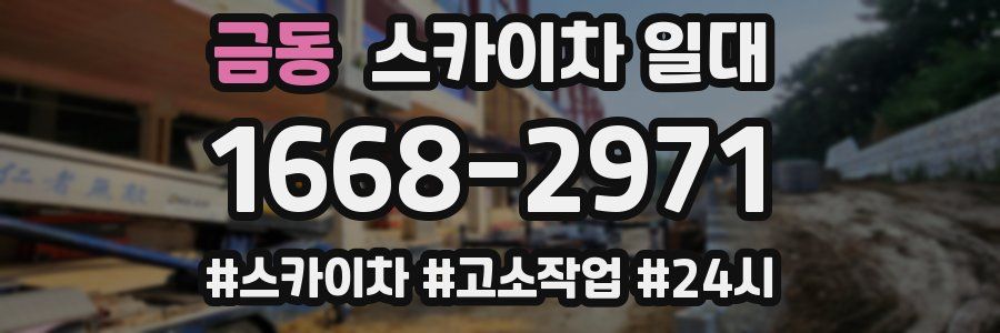금동 스카이차 일대