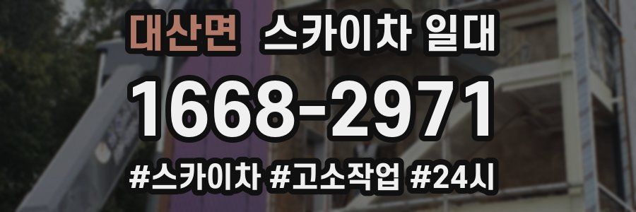 대산면 스카이차 일대