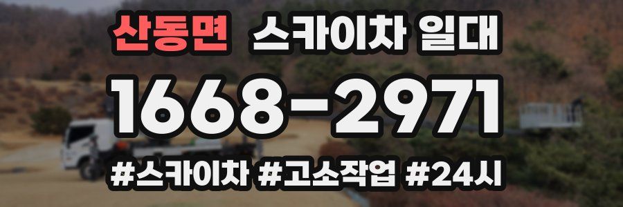 산동면 스카이차 일대