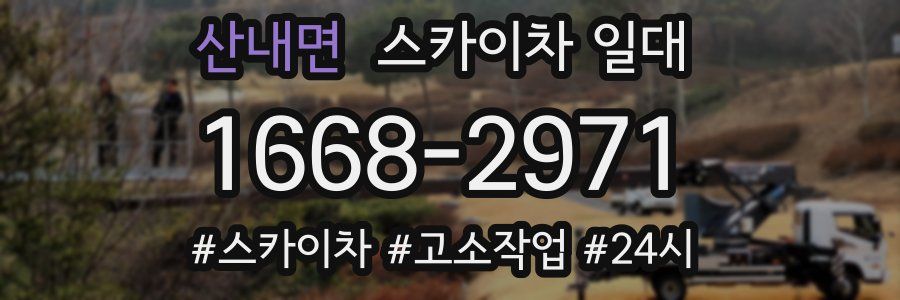 산내면 스카이차 일대