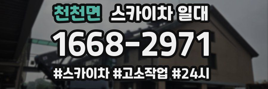 천천면 스카이차 일대