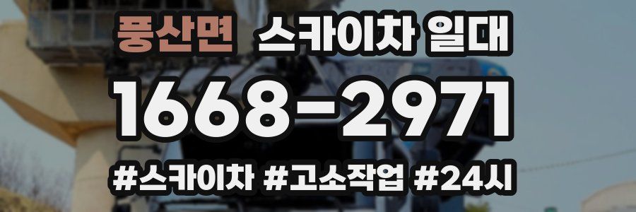 풍산면 스카이차 일대