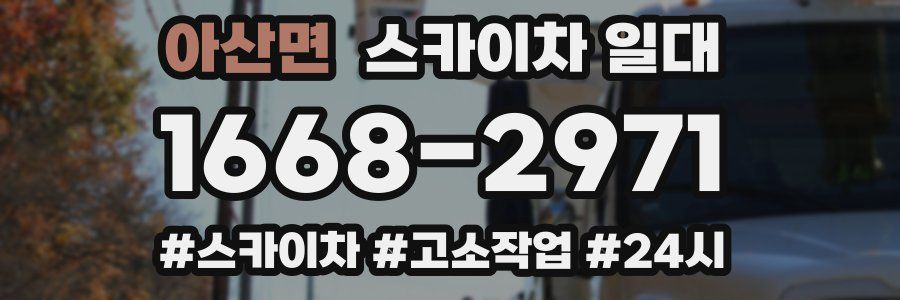 아산면 스카이차 일대