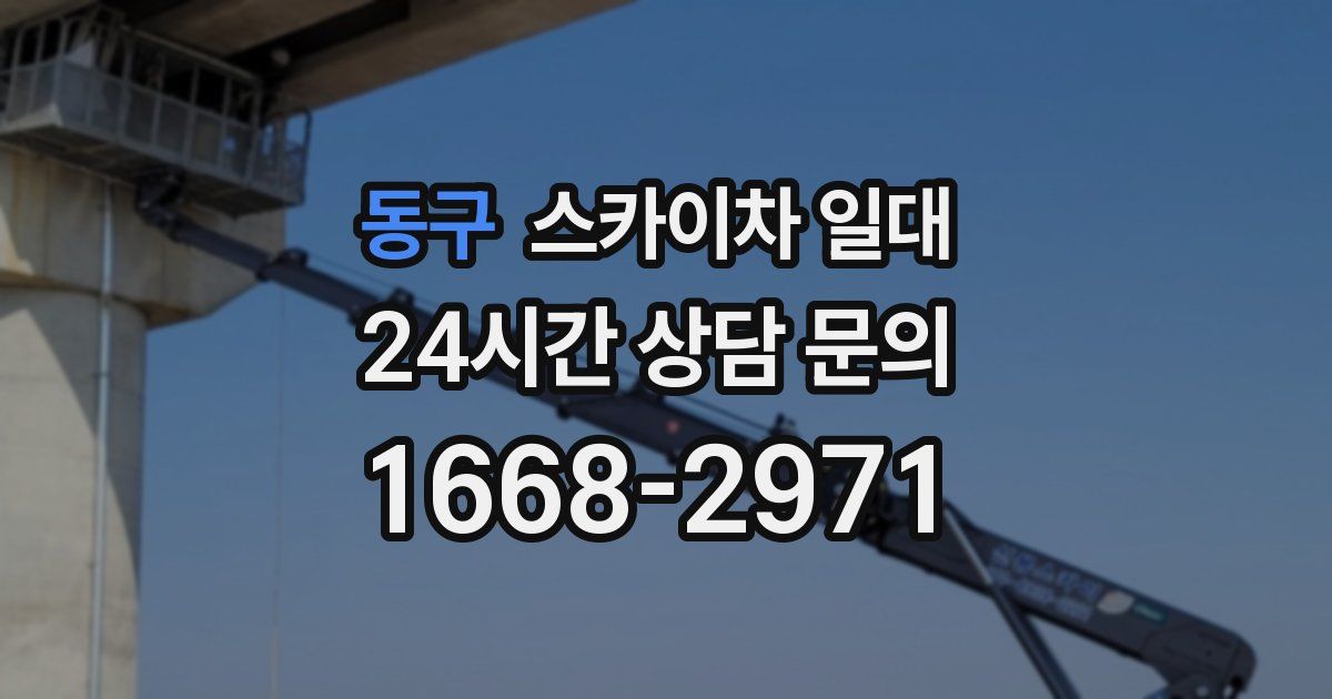 동구 스카이차 일대
