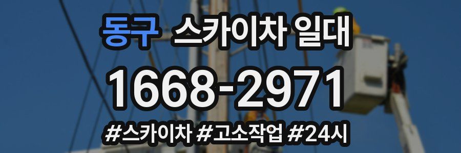 동구 스카이차 일대