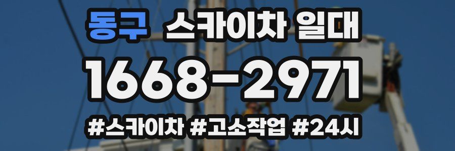 동구 스카이차 일대
