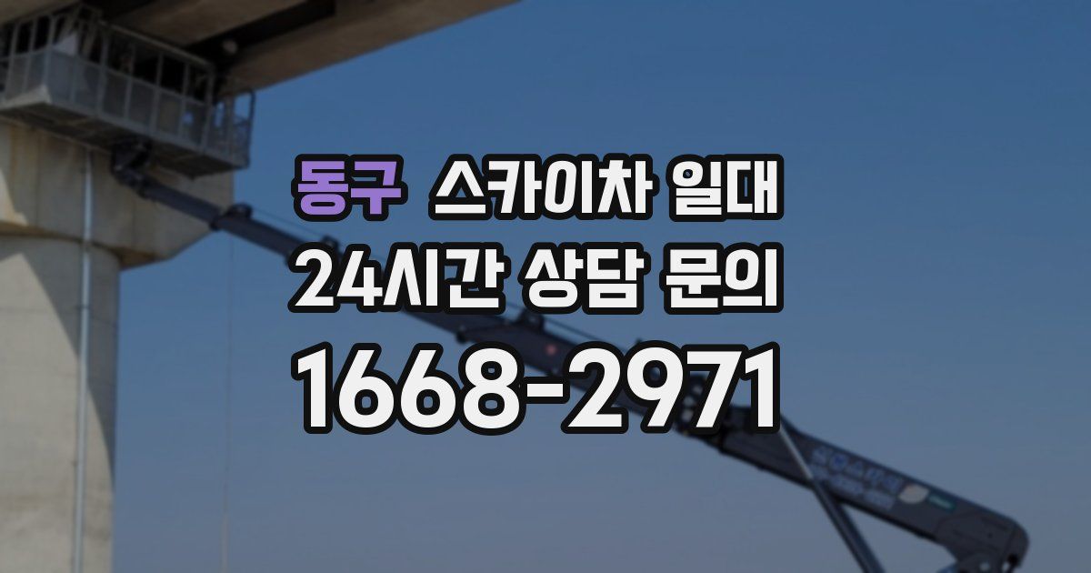동구 스카이차 일대