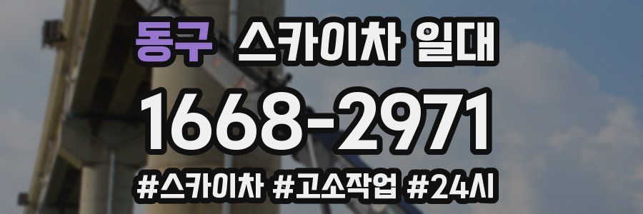 동구 스카이차 일대