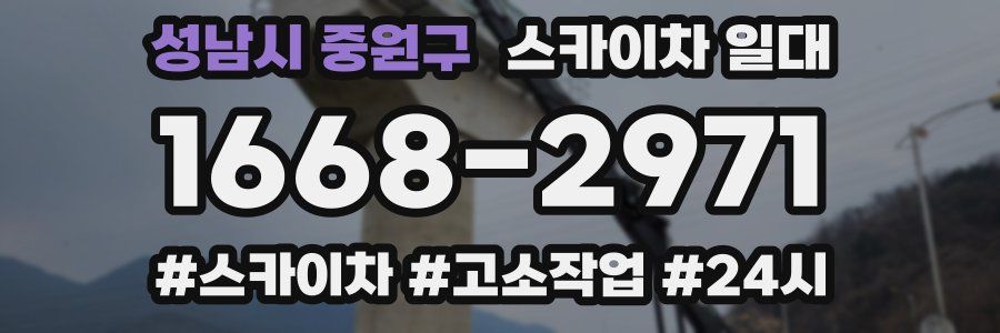 성남시 중원구 스카이차 일대