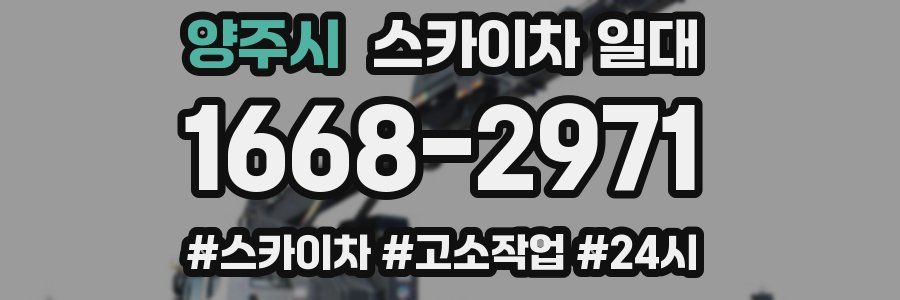 양주시 스카이차 일대