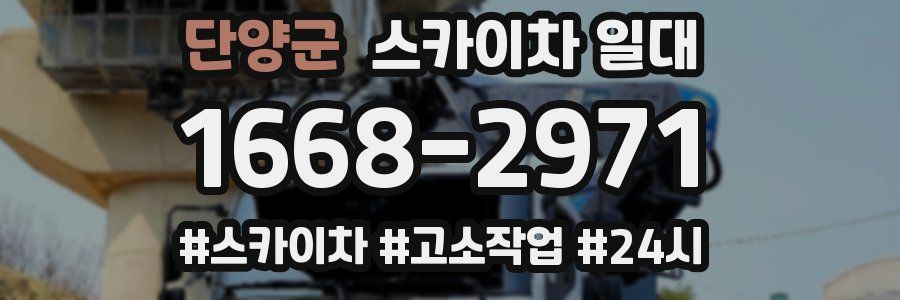단양군 스카이차 일대