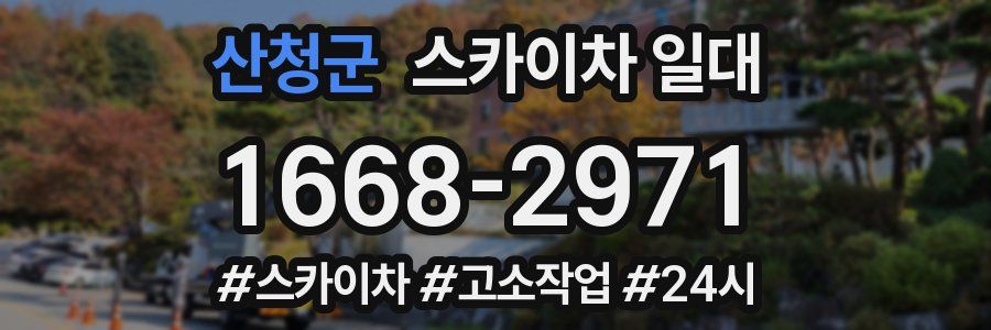 산청군 스카이차 일대