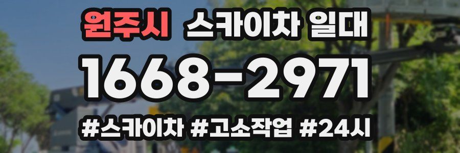 원주시 스카이차 일대